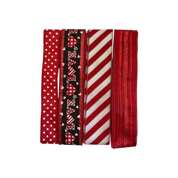 Hello Love Valentine Wreath Kit | Red Sign & Ribbon Craft Bundle for DIY Decor - Picture 5 of 6